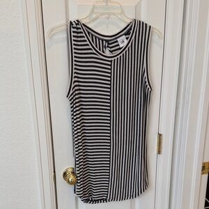 Cabi Monochrome Striped Tank Top